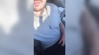 Slapping my ramrod on my abdomen in public parking lot full of people