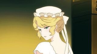 A Blond Maid with Biggest Titties Likes Sucking Dong