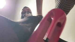 short - nylon rituel three - ebony hose white fishnet wife screw