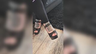 See me Walk my Tattooed Feet Around in High Heels