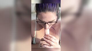 Oral sex sextoy tease