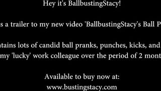 BallbustingStacy Ballbusting Pranks Trailer, Public Humiliation Laughable Dressed Ball Punching Kicking