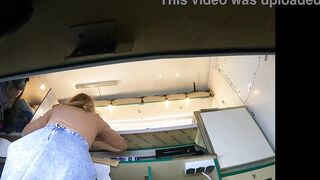 Hiring this inexperienced and half bare hostess was a very precious choice - voyeur pov