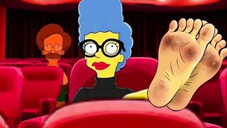 The Impure Wrinkled Soles Of Marge Simpson's Feet. Tarantino Parody