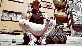 Jackal of the Insurgentes bars CDMX doing homo porn like a obedient faggot slut with a chastity cage on his tiny dick