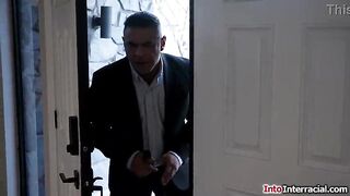 Breasty mother i'd like to fuck Sydney Paige drops off files at her boss his abode and this chab craves her to suck his knob.Her spouse walks in whilst this babe gets banged by his bbc