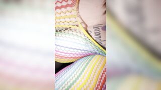 Thick white booty getting banged with squirting and Creampie