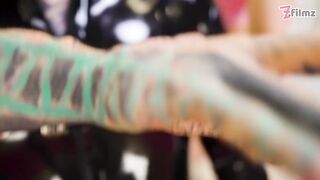 Colorful Latex Fisting with Anuskatzz & Maz Morbid - Chastity yielding gets fisted by 2 Mistresses