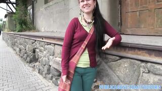 PublicAgent Lulu is overspread in tattoo and receives love tunnel full of cum