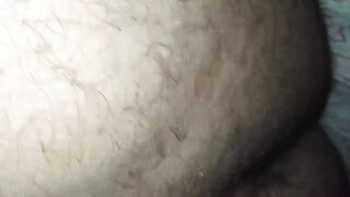 Cumming with a brush in the booty