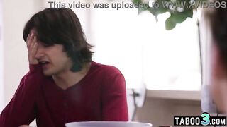 Stud offering his breasty girlfriends cunt for his most good ally