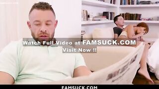 Stepbro Slips His Thick Rod Inside Her Muffling Her Groans - Famsuck