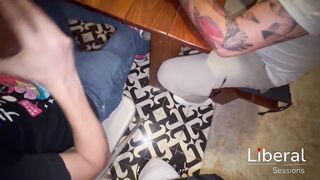 HOTWIFE GETS THE URGE TO SUCK KNOB AT A SWINGER PARTY