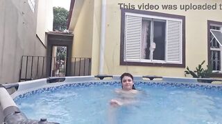 Your in nature's garb neighbour showing off in the pool.