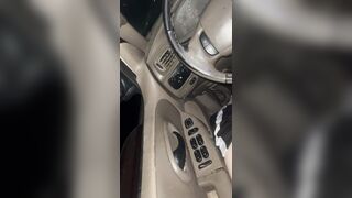 Pissing out the truck window whilst sitting in the drivers seat car piddle play peeing