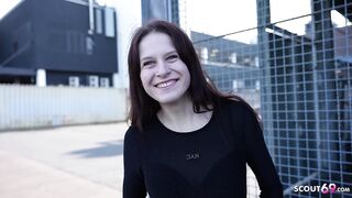 GERMAN SCOUT - Petite Redhead Teen Peach Delina Pick Up for 1st Casting Screw