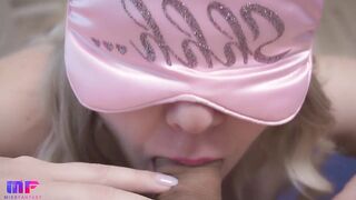 Close-up oral sex ASMR with large ejaculation