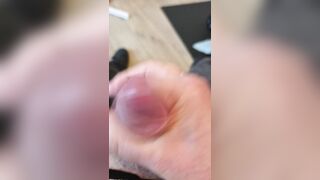 Just a quick jack off in the office