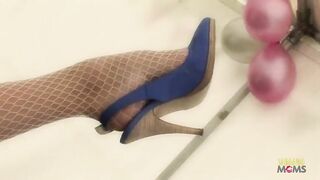 A delicate kiss sets off a chain of nasty events between the 3some. As the blond milfs whip out his heavy shaft they gobble down on it previous to bending over and getting their buttholes pounded.