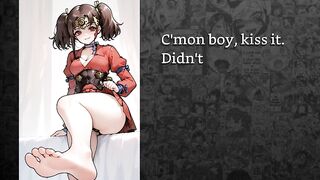 [FayGrey] Mumei from Kabaneri makes u her compliant foot thrall (Joi Footjob instructions)