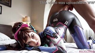 D.Va not merely saves the world, but this babe too sucks my shlong and bangs me perfectly. (AI-Generated Movie)