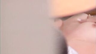 Hotel guest discovered chambermaid caressing her snatch in his room and decided to aid her to calm down h