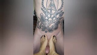 Getting off on her feet