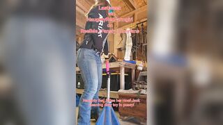 Wicked Redhead Cowgirl Screws arsehole Using farrier tool gaping arsehole!