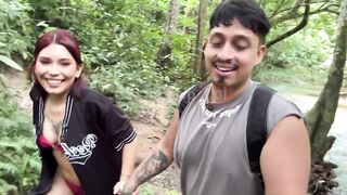 Daring pair gets lost in the woods and ends up banging in a hidden paradise!