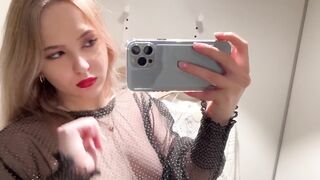 Watch Thought Transparent Blouse Try On Haul Changing room Haul