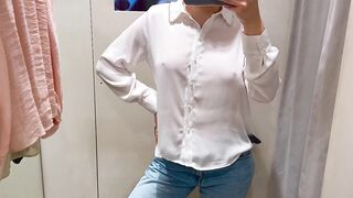 Trying on Haul Transparent Watch throughout Garments Hawt Gal Hard Teats