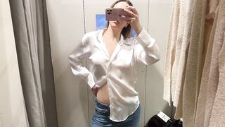 4K ZARA Transparent Tops Try On Haul Watch Throughout