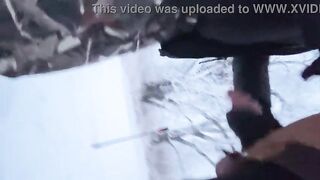 Nearly Caught Banging Outside Then Warming Him Up with My Trickling Vagina