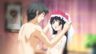 Anime married pair tries anal-act of love