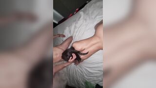 SaraDiamante gets drilled like a whore by 2 large Spanish rods