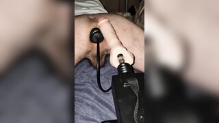 Sneakpeak gape and machine solo hunk