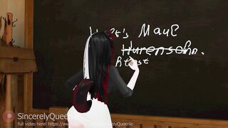 German Lessons Turned into screwing your teacher! VRChat ASMR RP - Futa - Fellatio