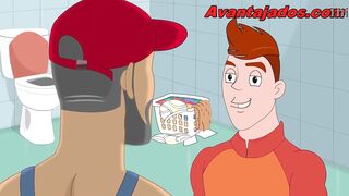 Homosexual Porn Toon: Well-Endowed Plumber