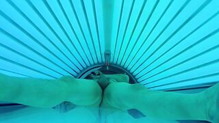 Masturbating in a PF tanning booth (no sound)