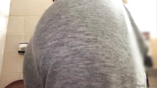 Wicked angel opened and lowered her sweatshirt, sexually excited and urinating deliciously! Pee fetish!