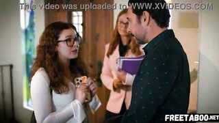 Leana Lovings Invites Her Trainer To Aid Her With Homework