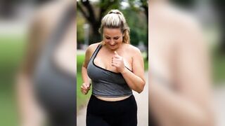 Breasty Older Chicks Running in Park - Wild Breasts Outdoor 1 [AI generated]