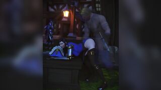 Futanari Alliance Human Captain Ashtinn sucks/ screwed by Defias Rogue for Info (dressed)