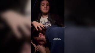 Sucking my wang untill i cum in car deepthroat screw