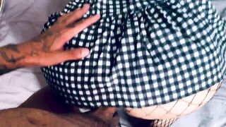 Not Even a Lengthy Suit Can Hide That Large Butt