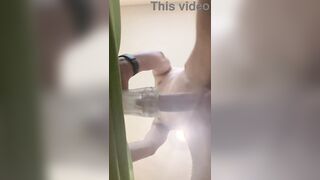 Youthful Excited Pup Twink Screwing a Fleshlight. Large Cock, Sexy Body