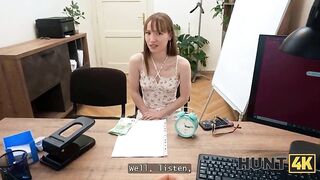 HUNT4K. Screwing her cunt in front of cuckold