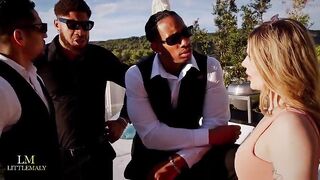 Unexpected three BBC Group-sex During Photoshoot,Irish Snowbunny Tina Snow Urinated On & Destroyed