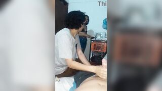 Sexy three-some!! My wife finds her superlatively good ally sucking my schlong and joins in. We've an outstanding 3some.