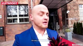 LETSDOEIT - Golden-Haired Femdom-Goddess Gets Intensive Orgasms in a German Bus